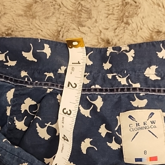 Chic Navy Floral Women's Blouse 100% Cotton - Picture 8 of 8